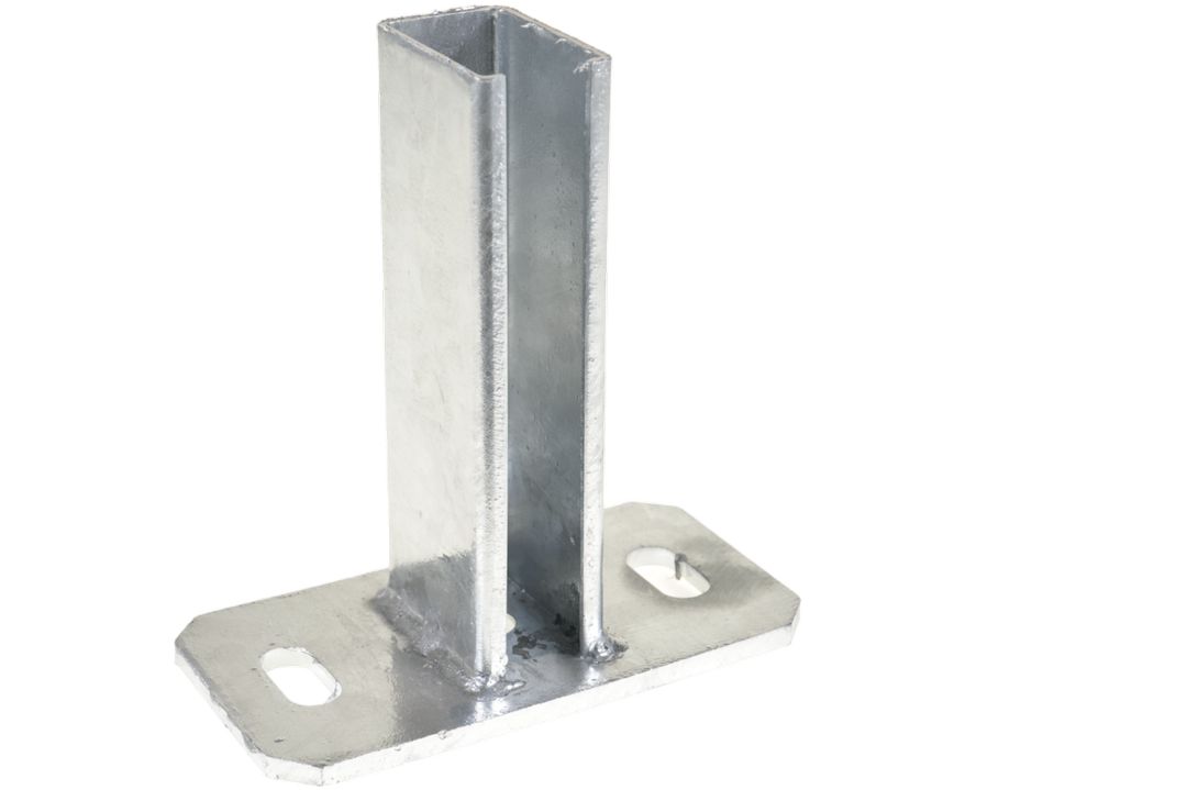 F00424 F00425 F00426 F00427 PODSTAWA SŁUPA 40×60 Z DWOMA FASOLKAMI I WYCIĘCIEM